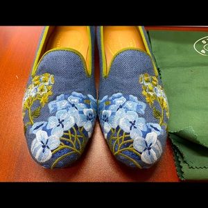 Stubbs and Wootton custom embroidered loafers